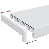 vidaXL Appui de fenêtre blanc 160 x 25 x 4,5 cm PVC