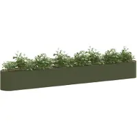vidaXL Jardinière surélevée pour le jardin, vert olive, 360 x 40 x 40 cm