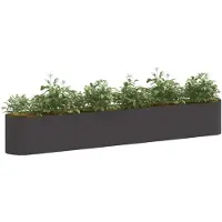 vidaXL Jardinière surélevée pour le jardin, noire, 280 x 40 x 40 cm