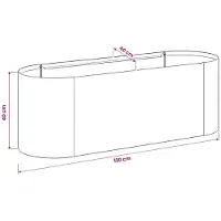 vidaXL Jardinière surélevée pour le jardin, anthracite, 120 x 40 x 40 cm
