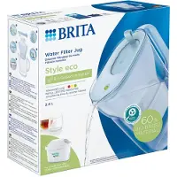 Brita Carafe filtrante Style eco 2.4 L bleue + cartouche Maxtra PRO All-in-1