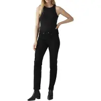 Levi's pour femme. 39250-0122 Jean droit classique noir (32/32), Casuel, Coton, Denim