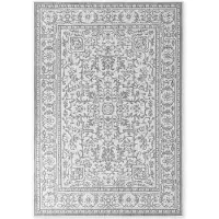 Hanse Home Tapis , intérieur et extérieur, résistant aux intempéries, robuste, réversible, modèle Kona, blanc et gris - 160x230 cm