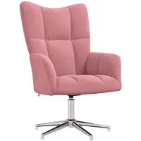 vidaXL Fauteuil relax rose velours