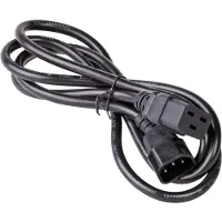 Akyga Câble d'alimentation (1x prise d'appareil froid C19 - 1x prise d'appareil froid C14 (1.80 m), Câble d'alimentation, Noir
