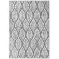 Hanse Home Tapis d'intérieur et d'extérieur , résistant aux intempéries, robuste, réversible, modèle Liora, blanc et gris - 160x230 cm
