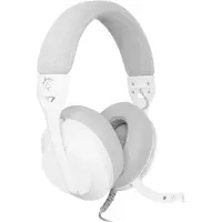 White Shark Shark GH-2440 Parrot blanc/gris (Filaire), Casque gaming, Gris, Blanc
