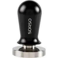 Sorso Tampon dynamométrique Barista, en acier inoxydable, avec manche en aluminium, 58 mm – noir