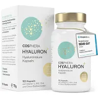 Cosphera Hyaluronic Acid Capsules - High Dose With 500mg Per Capsule. 90 Vegan