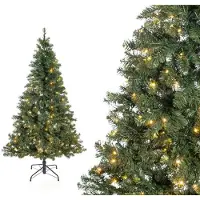 Evergreen Arbre de Noël artificiel Oxford pin avec LED vert 180 cm
