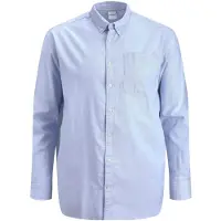 Jack&Jones PLUS Oxford Plus Size Long Sleeve Shirt Bleu 2XL Homme