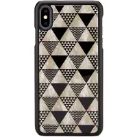 Ikins SmartPhone case iPhone XS Max pyramid black (Apple iPhone XS Max), Coque pour téléphone portable, Noir