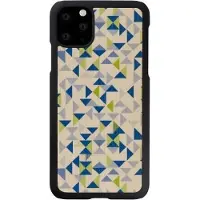 Man&Wood SmartPhone case iPhone 11 Pro Max bleu triangle noir (Apple iPhone 11 Pro Max), Coque pour téléphone portable, Noir, Bleu