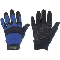 Elysee Gants en cuir synthétique Master taille 10 noir/bleu EN 388 EPI catégorie II (10)