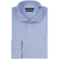 Steppin' Out Chemise à Carreaux Bleu Clair Slim Fit