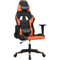 vidaXL Chaise de jeu noir et orange similicuir