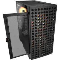 Cougar Airface ECO RGB, tour moyenne, sans bloc d'alimentation, USB/audio, ATX, 1x USB-C 3.2 Gen 2, 2x USB 3.0, noir