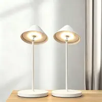 Rosikey Lampe de table LED rechargeable, lot de 2 - Lampe de chevet romantique à aimant, éclairage d'ambiance, lampe décorative sans fil pour balcon, restaurant, cadeaux