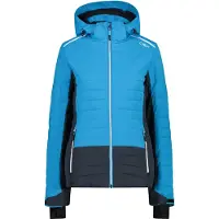 CMP Damen Skijacke, veste de ski pour femmes, fermeture éclair, capuche, couleur bleue, taille 46
