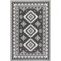 Hanse Home Tapis d'extérieur et d'intérieur Elle Decoration, design moderne, résistant aux intempéries, idéal pour terrasse, couleur noire, dimensions : 200 x 290 cm