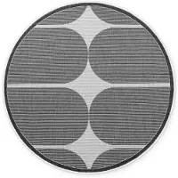 Hanse Home 160x160 (diamètre) cercle Duet Bowen 106244 Cercle noir/blanc - pour l'extérieur et la maison
