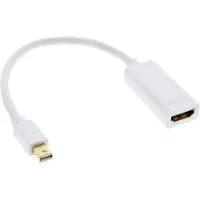 InLine 17193E câble vidéo et adaptateur 0,15 m Mini DisplayPort HDMI Blanc