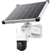 Reolink TrackMix G790 avec panneau solaire Plus - Caméra de surveillance PTZ 2K 4 MP 4G LTE, double objectif, zoom hybride 6x, suivi de mouvement