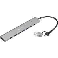Sandberg 136-66, USB 3.2 Gen 1 (3.1 Gen 1) Type A + Type C, USB 3.2 Gen 1 (3.1 Gen 1) Type A, 5 000 Mbit/s, 0,15 m, 5 V, 3,5 A