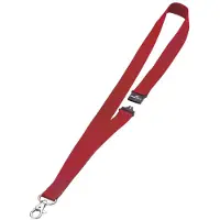 Durable Lanière textile , pour porte-badges/porte-noms, mousqueton, fermeture de sécurité, L 440 x l 20 mm, textile, rouge, 10 pièces