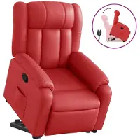 vidaXL Fauteuil relax releveur rouge similicuir