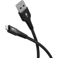 Goobay Lightning USB-C Câble textile super souple avec connecteurs métalliques, 2 m (2 m, USB 2.0, 60 W)