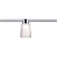 Paulmann URail, plafonnier Safira, 1x5,2W, chromé/transparent/satiné, 230V, métal/acrylique
