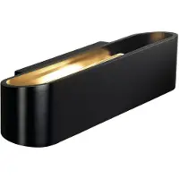 SLV Ossa 300 Applique ovale noire R7s 118mm Up&Down