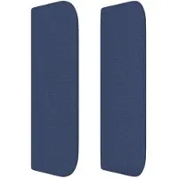 vidaXL Tête de lit avec oreilles bleu 163x16x78/88 cm Tissu