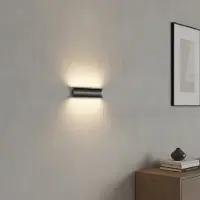 Artdelight Lampe murale indirecte Malibu Haut-bas - noir