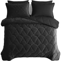 Royal Textile Couverture polaire douce "Sleeptime", couleur noire, dimensions 240 x 200 cm, avec housses de couette de luxe