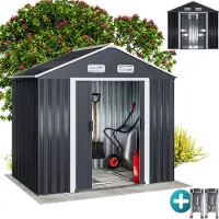 Deuba GARDEBRUK Abri de jardin métal XL anthracite