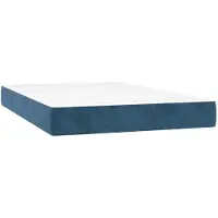 vidaXL Matelas de poche, bleu foncé, 120X210X20 Cm, velours Lumarko !