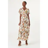 Garcia Q40087 Short Sleeve Long Dress Multicolore XS Femme