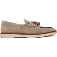 BOSS Mocassins en cuir suédé avec pampilles