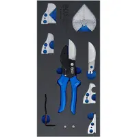 Bgs Insert de servante d’atelier 1/3 : jeu de ciseaux multifonctions / à onglet pour tuyaux en mati...