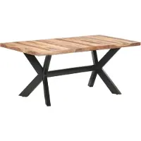 vidaXL Table de salle à manger 180x90x75 cm bois massif couleur miel