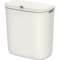 Songmics Poubelle Moreno | 26 x 15 x 28 cm | Blanc