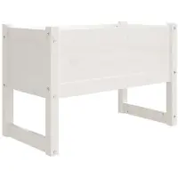 vidaXL Jardinière Blanc 78x40x52 cm Bois massif de pin
