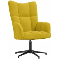 vidaXL Fauteuil relax jaune moutarde velours