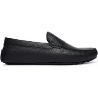 BOSS pour homme. 50568700 Mocassins en cuir Noel noir (46), Plat, Aucun, Casuel, Classique