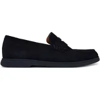 BOSS Mocassins en cuir suédé avec finition Penny logo