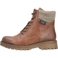 Rieker Bottines à lacets beige chiné / cognac