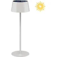 Goobay 73929 Lampe de table LED solaire sans fil, blanc, 1 m - avectactile, 150 lm, blanc chaud (3000 K), intensité lumineuse variable en continu