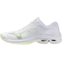 Mizuno Chaussures de sport d'intérieur Wave Lightning Pro pour femmes, couleur blanche, pointure EU 42 1/2. Femme, couleur blanche, pointure EU 42 1/2